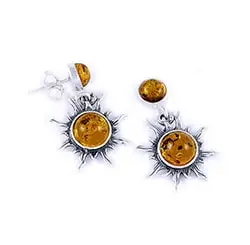 Baltic Amber Silver Earings